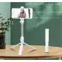 Without Battery It Tripod Selfie Stick Does not disassemble All-in-one Mobile Phone Horizontal and Vertical Shooting Universal Bluetooth Selfie Beauty Shot Artifact (White)