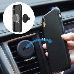 YOSH Magnetic Car Phone Mount(Pack of 2) Universal Phone Holder for Car 360° Rotating Magnet Mount Cradle for Cell Phone Compatible with iPhone 11 Pro Xs X XR 8 7 Samsung Galaxy S20 S10 Moto G8 Xperia