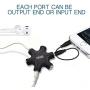 Headphone Splitter,ONXE 3.5mm Stereo Audio Headset Adapter,5 Way 1 Male to 2 3 4 5 Female Splitter Cable for iPod,Mp3 Player,Mobile Phone,Laptop,PC,Headphones,Speakers（Black）