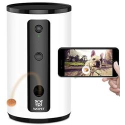 WOpet Smart Pet Camera:Dog Treat Dispenser, Full HD WiFi Pet Camera with Night Vision for Pet Viewing,Two Way Audio Communication Designed for Dogs and Cats,Monitor Your Pet Remotely