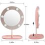 LangTouam LTM Vanity Mirror with Lights Bluetooth Lighted Makeup Mirror Touch Screen Wireless Audio Speaker Dimmable Light Detachable1X 10X Magnification Rechargable Power Mirror