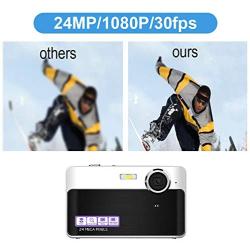 Digital Camera Mini Video Camera Point and Shoot Camera 2.4inch 24 MP HD Students Digital Camera for Kids Teenagers Beginners