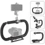 Neewer DSLR/Mirrorless/Action Camera Camcorder Phone Stabilizer 2-Handed Vlog Video Holder Rig Low Position Shooting Steadycam Mount Detachable Grip Compatible with GoPro Canon Nikon iPhone Samsung