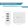 iClever USB Wall Charger, 40W 8A 4-Port Charging Station with Foldable Plug, USB Power Adapter for iPhone 11 Pro Xs/XS Max/XR/X/8/7,iPad Pro/Air 2/Mini 4/3, Galaxy/Note/Edge, LG, Nexus, HTC, and More