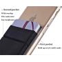 2Pack Adhesive Phone Pocket,Cell Phone Stick On Card Wallet Sleeve,Credit Cards/ID Card Holder(Double Secure) with 3M Sticker for Back of iPhone,Android and all Smartphones-Black(Double Pocket)