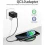 WAITIEE Wireless Charger Pad 15W Fast Charging with Adapter Dock 2 in 1 for Apple AirPods Pro 1/2/3 iPhone SE / 11/11 Pro / 11 Pro Max/Xs MAX/XR/XS/X/8/8 Plus Galaxy Note S20/S10/S10+/S9/S8/A10 +