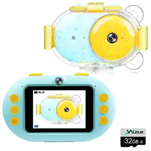 Kids Selfie Camera Waterproof WiFi Digital Camera Child Mini Camera 1080P with 32GB SD Card for 3-8 Years Old Boys Girls Birthday Gift Toy Camera (Blue) Kids Selfie Camera Waterproof WiFi Digital Camera Child Mini Camera 1080P with 32GB SD Card for 3-8 Years Old Boys Girls Birthday Gift Toy Camera (Blue)