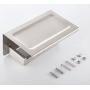 XVL Toilet Tissue Paper Holder with Mobile Phone Storage Shelf Brushed 2 Pieces, G318A-2