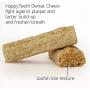 Happy Teeth Natural Cheese Dog Chews | Peanut Butter Flavor | Dental Chew | Protein Rich | Gluten Free - Lactose Free - Wheat Free - Soy Free| 2 Chews per Resealable Pouch | 3 Pouches per Pack