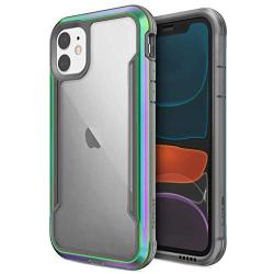 X-Doria Raptic Shield, iPhone 11 Case (Formerly Defense Shield) - Military Grade Drop Tested, Anodized Aluminum, TPU, and Polycarbonate Protective Case for Apple iPhone 11, Iridescent