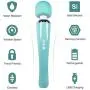 Cordless Wand Massager - Therapeutic Personal Massager - 8 Speeds 20 Vibrating Patterns - USB Rechargeable - Handheld Cordless and Powerful - Wand Massager for Muscle Aches - Sports Recovery-Turquoise Cordless Wand Massager - Therapeutic Personal Massager - 8 Speeds 20 Vibrating Patterns - USB Rechargeable - Handheld Cordless and Powerful - Wand Massager for Muscle Aches - Sports Recovery-Turquoise