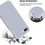 Vooii iPhone 8 Plus Case, iPhone 7 Plus Case, Soft Silicone Gel Rubber Bumper Case Microfiber Lining Hard Shell Shockproof Full-Body Protective Case Cover for iPhone 7 Plus /8 Plus - Lavender Grey