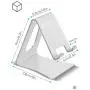 LORERAN Cell Phone Stand, Phone Dock, Phone Holder, Cradle for Smartphone and Tablet, Aluminum Stand Compatible with Samsung iPhone 11 Pro Xs Xs Max Xr X 8 7 6 6s Plus 5 5s 5c - (Silver)