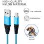 Bynccea Android Charger Cable Fast Charge,Nylon Braided Micro USB Cable 6FT 5-Pack Phone Charger Fast Charging Cord Compatible with Samsung Galaxy S6 S7 Edge J3 J7,LG,HTC,Motorola,Sony,Xbox One,PS4