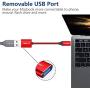 USB C to USB Adapter [2 Pack], JSAUX USB Type C Male to USB 3.0 Female OTG Cable Thunderbolt3 to USB Adapter Compatible with MacBook Pro/Air 2019 2018 2017, Galaxy S20 S20+ Ultra Note 10 S9 S8-Red