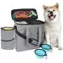 maxpama Dog & Cat Travel Bag - Weekend Tote Organizer Bag for Dogs Travel,Airline Approved - Includes 1X Pet Travel Bag, 2X Food Storage Containers and 2X Collapsible Silicone Dog Bowls - Gray maxpama Dog & Cat Travel Bag - Weekend Tote Organizer Bag for Dogs Travel,Airline Approved - Includes 1X Pet Travel Bag, 2X Food Storage Containers and 2X Collapsible Silicone Dog Bowls - Gray