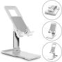 Belita Amy Adjustable Cell Phone Stand for Desk, Hands Free Portable Desktop Extend Stable Sheet Stand Foldable Sturdy Smartphone Holder Compatible with Tablets, All Phone