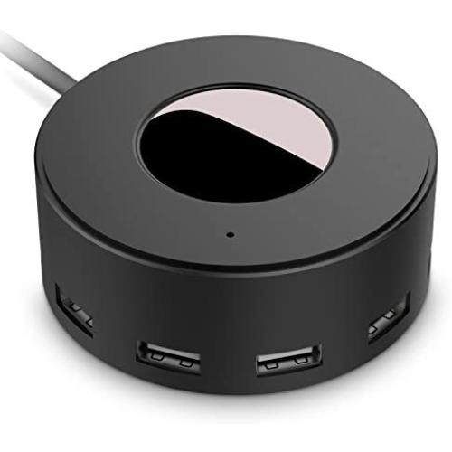 Vogek 6-Port USB Charger Desktop Charging Station with Smart Identification (Black)
