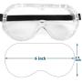 BHTOP Safety Goggles Anti-Fog Eye Protection Glasses L007 Over-Spec Clear Lens for Lab, Chemical, Work, Outside(No Vent)
