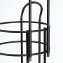 mDesign Freestanding Metal Wire Toilet Paper Roll Holder and Tray Stand for Bathroom Storage Organization - Top Round Storage Shelf for Cell Phone, Book, Spray - Holds 3 Mega Rolls - Matte Black