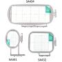 Sew Tech Embroidery Hoops for Brother SE600 PE550D PE535 SE400 PE525 PE540D PE500 SE625 SE425 Innovis Babylock Brother Embroidery Machine Hoop (3in1 Set)
