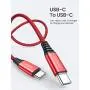 USB C to USB C Fast Charging Cable, AINOPE[2 Pack 6.6ft] USB-C to USB-C Nylon Braided Charger Cord Compatible with Samsung Galaxy Note 10 Plus A80, Google Pixel 2/3/3a XL, iPad pro 2018 and More-Red