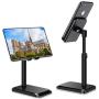 B-Land Cell Phone Stand, Adjustable Phone Holder Stand for Desk, Universal Desktop Phone Stand Tablet Stand Compatible with iPhone SE 11 Pro XS Max XR X 8 7 6S Plus Samsung Galaxy S10 S9 & Tablets