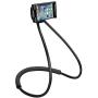 Universal Smart Mobile Phone Stand,Hanging on Neck Cell Phone Mount Holder, Flexible Lazy Bracket DIY Free Rotating for Multiple Functions (Black)