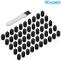 PortPlugs iPhone Dust Plugs (50 Pack), Compatible with iPhone 11, X, XS, XR, 8, 7, 6 Plus, Max, Pro, All New iPhone, iPad Models (Black)