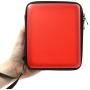 ADVcer 2DS Case, EVA Waterproof Hard Shield Protective Carrying Case with Hand Wrist Strap and Double Zipper for Nintendo 2DS (Reddish Orange)