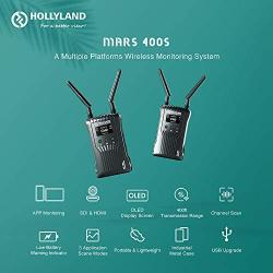 Hollyland Mars 400S 1080p HDMI SDI Transmission System 5G Wireless Image Transmission to 4 Devices in a Distance of 400ft Support Android & iOS 3 Scene Modes, W Battery Kit (Transmitter+Receiver)