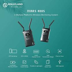 Hollyland Mars 400S 1080p HDMI SDI Transmission System 5G Wireless Image Transmission to 4 Devices in a Distance of 400ft Support Android & iOS 3 Scene Modes, W Battery Kit (Transmitter+Receiver)