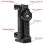 Metal Phone Tripod Mount with Cold Shoe，Woohot Phone Holder 360 Degree Rotation，Mount Pro Smartphone Holder Video Rig Tripod Mount Adapter Cellphone Holder for Tripod with Remote