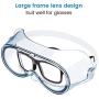 Magicare Protective Goggles, Safety Goggles for Chemical, Lab, Workplace. Anti-Fog High Impact Resistance Crystal Clear Eye Shield Goggles Over Glasses Surgical Eyewear Eye Protectors