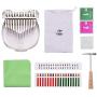 Kalimba,Thumb Piano,17-Key Acrylic Material Transparent Bear-Shaped Muslady