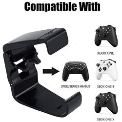 CONNYAM Foldable Mobile Phone Holder Clip for Xbox One Controller, Cellphone Clamp Mount Compatible with Xbox One S, Xbox One X, Steelseries Nimbus, iPhone/Samsung/Sony/LG/Huawei (Black 3-Pack)