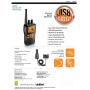 Uniden MHS75 Waterproof Handheld 2-Way VHF Marine radio, Submersible, Selectable 1/2.5/5 Watt Transmit Power. All USA/International and Canadian Marine Channels - Color Black