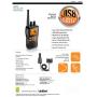 Uniden MHS75 Waterproof Handheld 2-Way VHF Marine radio, Submersible, Selectable 1/2.5/5 Watt Transmit Power. All USA/International and Canadian Marine Channels - Color Black