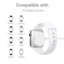 Watch Charger Wireless Charging Cable Magnetic Compatible with Watch Series 5 4 3 2 1 (4.92ft) White
