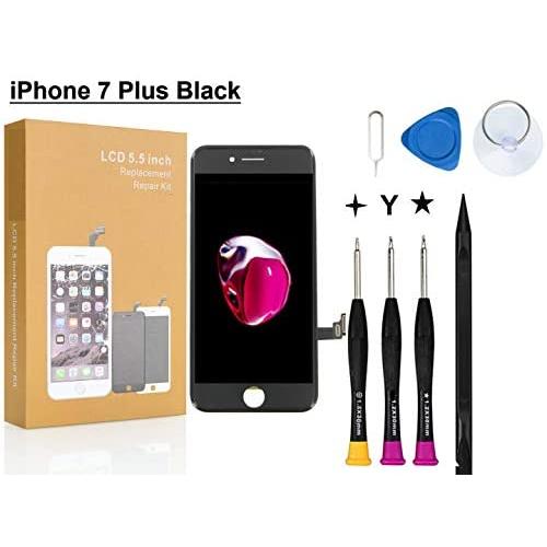 Compatible with iPhone 7 Plus Screen Replacement Black COASD LCD Digitizer Touch Screen Assembly Set with 3D Touch Model No.A1661 A1784 A1785 (Black)