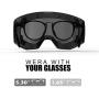 NXONE Ski Goggles for Men and Women, Anti-Fog Over Glasses Snowboard Goggles with UV Protection, Windproof Helmet Compatible Dual Lens Goggles-100% UV Protection