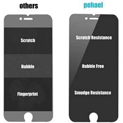 [3-Pack] pehael iPhone 8 Plus 7 Plus High Definition Privacy Screen Protector, Black Tempered Glass Screen Protector, Easy Install (5.5 inch)