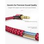 AINOPE Aux Cables [2-Pack/4ft], 90°Angled 3.5mm Aux Cord[Hi-Fi Sound, Nylon Braided] Male to Male Stereo Audio Cables Compatible with Car, Beats Headphone, Studio, Recorder, Smartphone- Red