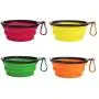 4 Pack Silicone Collapsible Dog Bowls,Portable and Foldable Pet Travel Bowls for Dogs Cats Feeding Water Bowl Dish,with 4 Carabiners Set