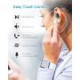 Wireless Earbuds, iTeknic TWS Bluetooth 5.0 Wireless Earbuds IPX8 Waterproof Sport Wireless Earphones with Microphone, Wireless Charging Case, USB-C Quick Charge, Touch Controls for iPhone Android