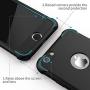 ORETECH iPhone 6S Plus Case, iPhone 6 Plus/6S Plus Case with [2 x Tempered Glass Screen Protector] 360° Shockproof Protective Hard PC+Soft TPU Silicone Cover for iPhone 6 Plus/6s Plus - 5.5 Black