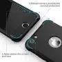 ORETECH iPhone 6S Plus Case, iPhone 6 Plus/6S Plus Case with [2 x Tempered Glass Screen Protector] 360° Shockproof Protective Hard PC+Soft TPU Silicone Cover for iPhone 6 Plus/6s Plus - 5.5 Black