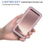 Lanhiem Galaxy S8 Case, IP68 Waterproof Dustproof Shockproof Case with Built-in Screen Protector, Full Body Sealed Underwater Protective Cover for Samsung Galaxy S8 (Pink)