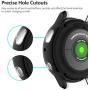 Cuteey for Galaxy Watch Active 2 Case with HD Hard PMMA Screen Protector, 2 Pack Slim Guard Thin Bumper Full Coverage Cover for Samsung Watch Women Men Smart Watch Accessories (Black+Black, 40mm)
