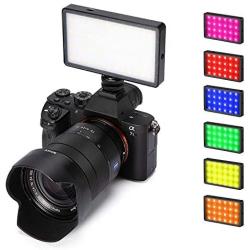 Weeylite RGB Video LED Light, CRI95+ RGB 360° Full Color 20 Light Effects, Built-in Rechargeable Battery, Aluminum Body, OLED Screen, 2500K-8500K Fill Light Panel for YouTube DSLR Studio Outdoor Video